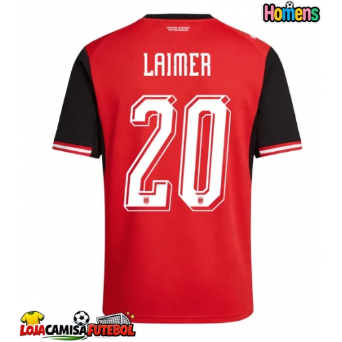 Camisa de Futebol Áustria Konrad Laimer #20 Equipamento Principal Mundo 2026 Manga Curta